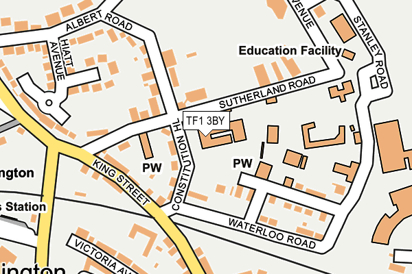 TF1 3BY map - OS OpenMap – Local (Ordnance Survey) TF1 3BY map - OS OpenMap – Local (Ordnance Survey)