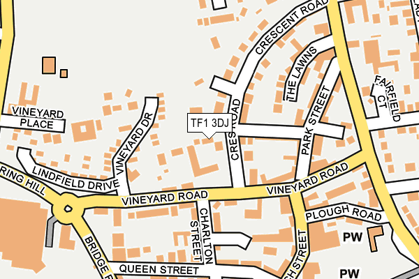 TF1 3DJ map - OS OpenMap – Local (Ordnance Survey) TF1 3DJ map - OS OpenMap – Local (Ordnance Survey)