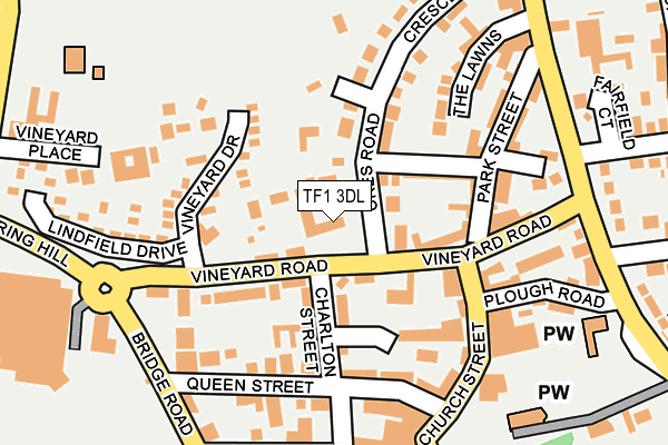 TF1 3DL map - OS OpenMap – Local (Ordnance Survey) TF1 3DL map - OS OpenMap – Local (Ordnance Survey)
