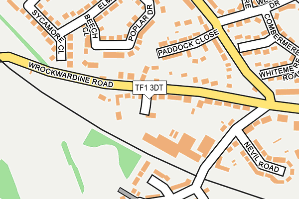 TF1 3DT map - OS OpenMap – Local (Ordnance Survey) TF1 3DT map - OS OpenMap – Local (Ordnance Survey)