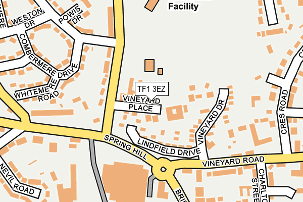 TF1 3EZ map - OS OpenMap – Local (Ordnance Survey) TF1 3EZ map - OS OpenMap – Local (Ordnance Survey)