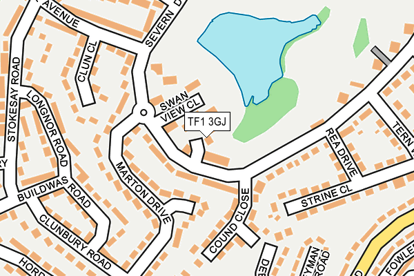 TF1 3GJ map - OS OpenMap – Local (Ordnance Survey) TF1 3GJ map - OS OpenMap – Local (Ordnance Survey)