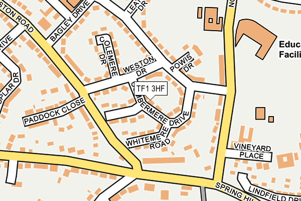 TF1 3HF map - OS OpenMap – Local (Ordnance Survey) TF1 3HF map - OS OpenMap – Local (Ordnance Survey)