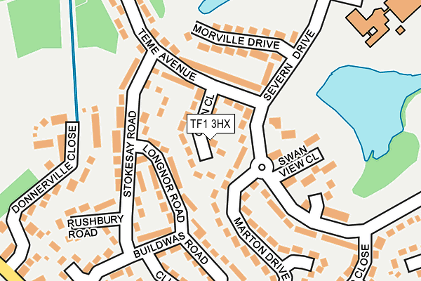 TF1 3HX map - OS OpenMap – Local (Ordnance Survey) TF1 3HX map - OS OpenMap – Local (Ordnance Survey)