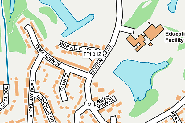 TF1 3HZ map - OS OpenMap – Local (Ordnance Survey) TF1 3HZ map - OS OpenMap – Local (Ordnance Survey)