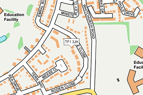 TF1 3JH map - OS OpenMap – Local (Ordnance Survey) TF1 3JH map - OS OpenMap – Local (Ordnance Survey)
