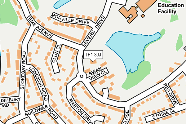TF1 3JJ map - OS OpenMap – Local (Ordnance Survey) TF1 3JJ map - OS OpenMap – Local (Ordnance Survey)