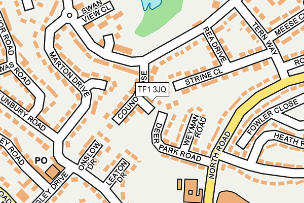 TF1 3JQ map - OS OpenMap – Local (Ordnance Survey) TF1 3JQ map - OS OpenMap – Local (Ordnance Survey)