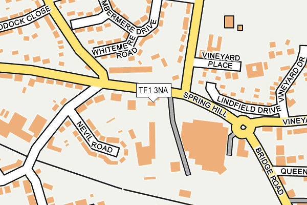 TF1 3NA map - OS OpenMap – Local (Ordnance Survey) TF1 3NA map - OS OpenMap – Local (Ordnance Survey)