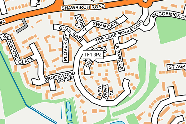 TF1 3PZ map - OS OpenMap – Local (Ordnance Survey) TF1 3PZ map - OS OpenMap – Local (Ordnance Survey)