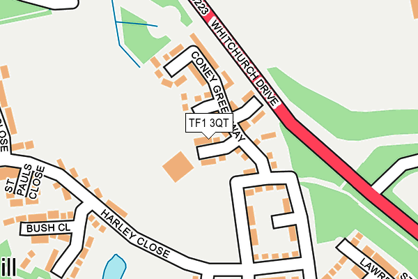 TF1 3QT map - OS OpenMap – Local (Ordnance Survey) TF1 3QT map - OS OpenMap – Local (Ordnance Survey)