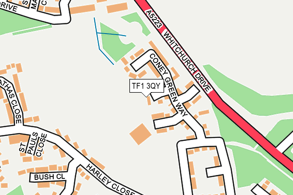 TF1 3QY map - OS OpenMap – Local (Ordnance Survey)
