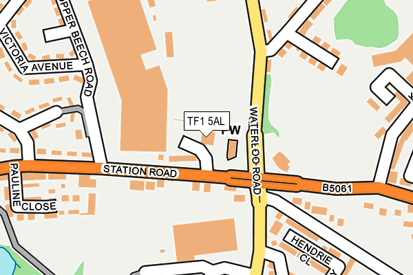 TF1 5AL map - OS OpenMap – Local (Ordnance Survey) TF1 5AL map - OS OpenMap – Local (Ordnance Survey)