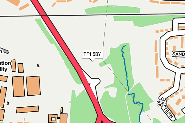 TF1 5BY map - OS OpenMap – Local (Ordnance Survey) TF1 5BY map - OS OpenMap – Local (Ordnance Survey)