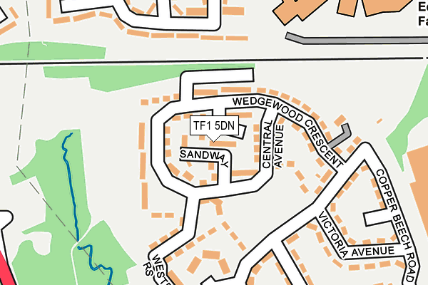 TF1 5DN map - OS OpenMap – Local (Ordnance Survey) TF1 5DN map - OS OpenMap – Local (Ordnance Survey)