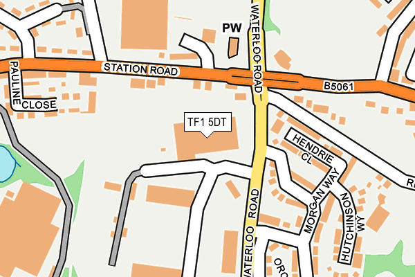 TF1 5DT map - OS OpenMap – Local (Ordnance Survey) TF1 5DT map - OS OpenMap – Local (Ordnance Survey)
