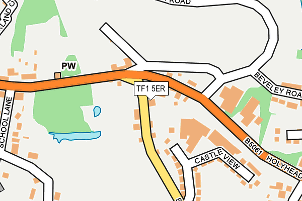 TF1 5ER map - OS OpenMap – Local (Ordnance Survey) TF1 5ER map - OS OpenMap – Local (Ordnance Survey)