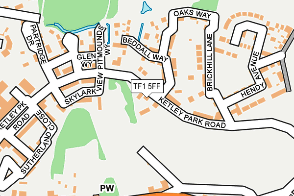 TF1 5FF map - OS OpenMap – Local (Ordnance Survey) TF1 5FF map - OS OpenMap – Local (Ordnance Survey)