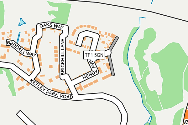 TF1 5GN map - OS OpenMap – Local (Ordnance Survey) TF1 5GN map - OS OpenMap – Local (Ordnance Survey)