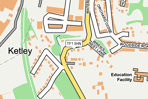 TF1 5HN map - OS OpenMap – Local (Ordnance Survey) TF1 5HN map - OS OpenMap – Local (Ordnance Survey)