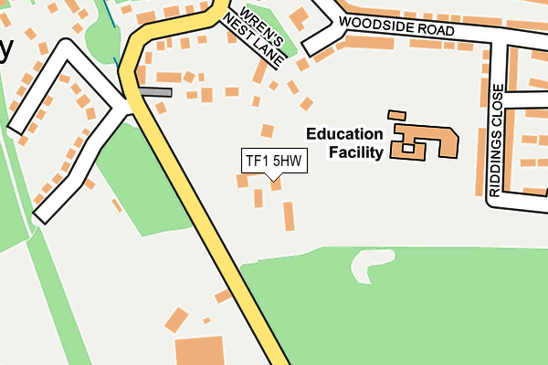 TF1 5HW map - OS OpenMap – Local (Ordnance Survey) TF1 5HW map - OS OpenMap – Local (Ordnance Survey)