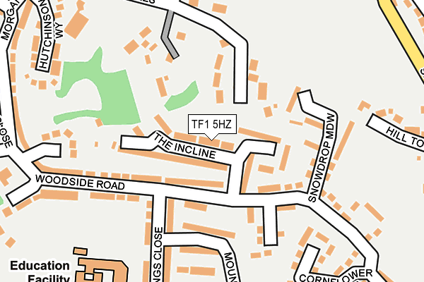 TF1 5HZ map - OS OpenMap – Local (Ordnance Survey) TF1 5HZ map - OS OpenMap – Local (Ordnance Survey)
