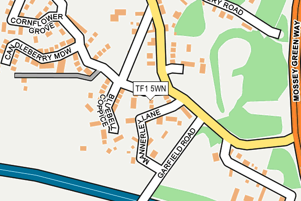 TF1 5WN map - OS OpenMap – Local (Ordnance Survey) TF1 5WN map - OS OpenMap – Local (Ordnance Survey)