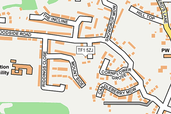 TF1 5ZJ map - OS OpenMap – Local (Ordnance Survey) TF1 5ZJ map - OS OpenMap – Local (Ordnance Survey)