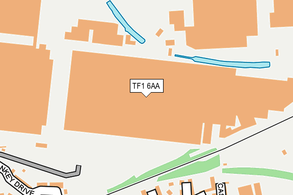 TF1 6AA map - OS OpenMap – Local (Ordnance Survey) TF1 6AA map - OS OpenMap – Local (Ordnance Survey)