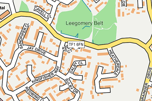 TF1 6FN map - OS OpenMap – Local (Ordnance Survey) TF1 6FN map - OS OpenMap – Local (Ordnance Survey)