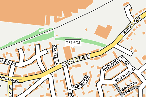 TF1 6GJ map - OS OpenMap – Local (Ordnance Survey) TF1 6GJ map - OS OpenMap – Local (Ordnance Survey)