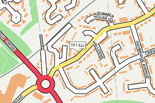 TF1 6JJ map - OS OpenMap – Local (Ordnance Survey) TF1 6JJ map - OS OpenMap – Local (Ordnance Survey)