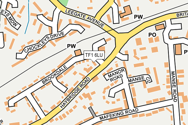 TF1 6LU map - OS OpenMap – Local (Ordnance Survey) TF1 6LU map - OS OpenMap – Local (Ordnance Survey)