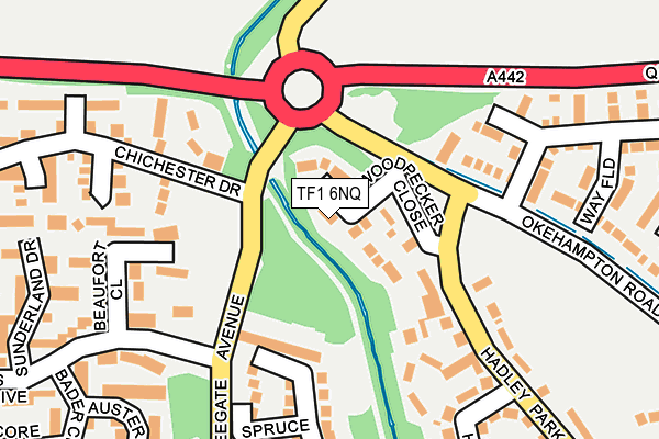 TF1 6NQ map - OS OpenMap – Local (Ordnance Survey) TF1 6NQ map - OS OpenMap – Local (Ordnance Survey)
