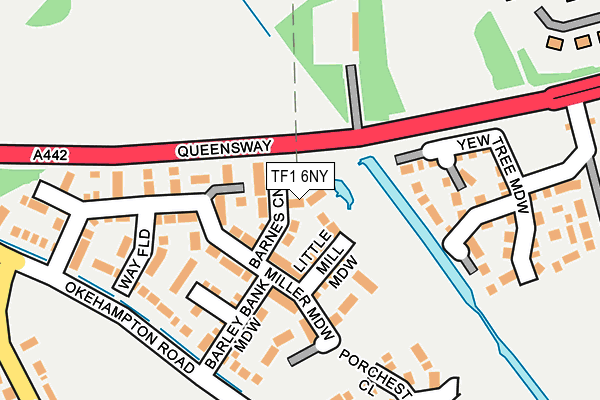 TF1 6NY map - OS OpenMap – Local (Ordnance Survey) TF1 6NY map - OS OpenMap – Local (Ordnance Survey)