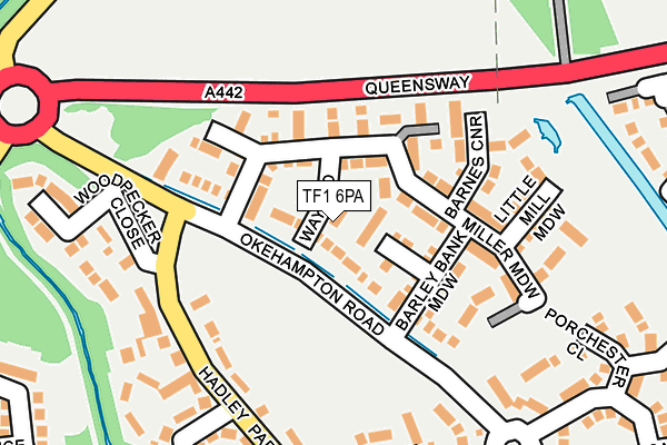 TF1 6PA map - OS OpenMap – Local (Ordnance Survey) TF1 6PA map - OS OpenMap – Local (Ordnance Survey)