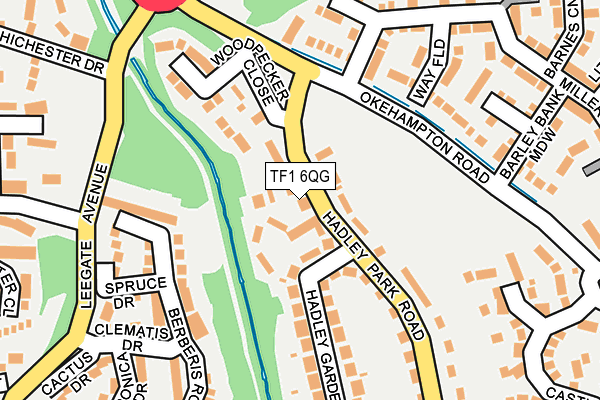 TF1 6QG map - OS OpenMap – Local (Ordnance Survey) TF1 6QG map - OS OpenMap – Local (Ordnance Survey)
