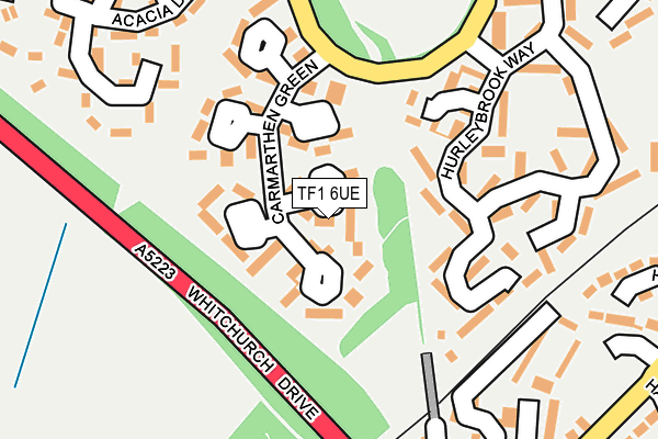 TF1 6UE map - OS OpenMap – Local (Ordnance Survey) TF1 6UE map - OS OpenMap – Local (Ordnance Survey)