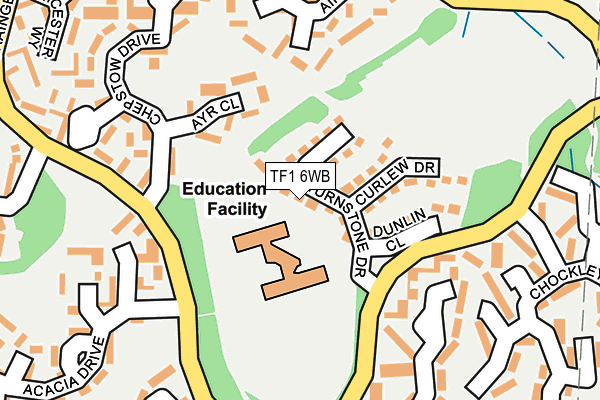 TF1 6WB map - OS OpenMap – Local (Ordnance Survey) TF1 6WB map - OS OpenMap – Local (Ordnance Survey)