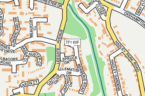 TF1 6XF map - OS OpenMap – Local (Ordnance Survey) TF1 6XF map - OS OpenMap – Local (Ordnance Survey)