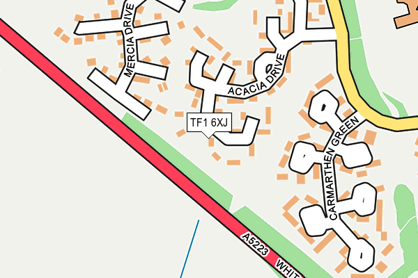 TF1 6XJ map - OS OpenMap – Local (Ordnance Survey) TF1 6XJ map - OS OpenMap – Local (Ordnance Survey)