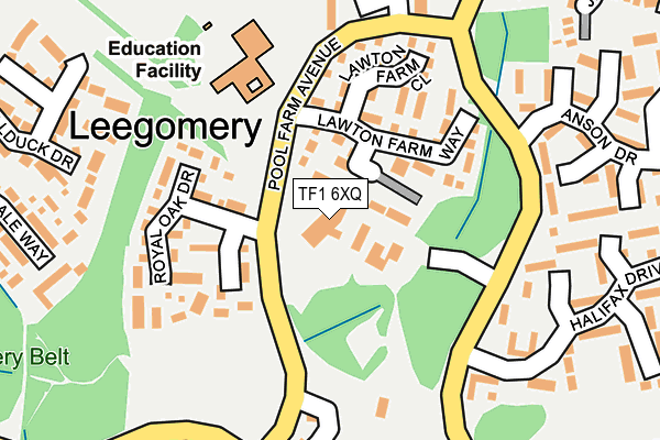 TF1 6XQ map - OS OpenMap – Local (Ordnance Survey) TF1 6XQ map - OS OpenMap – Local (Ordnance Survey)