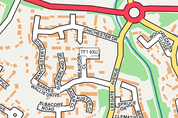 TF1 6XU map - OS OpenMap – Local (Ordnance Survey) TF1 6XU map - OS OpenMap – Local (Ordnance Survey)