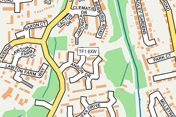 TF1 6XW map - OS OpenMap – Local (Ordnance Survey) TF1 6XW map - OS OpenMap – Local (Ordnance Survey)
