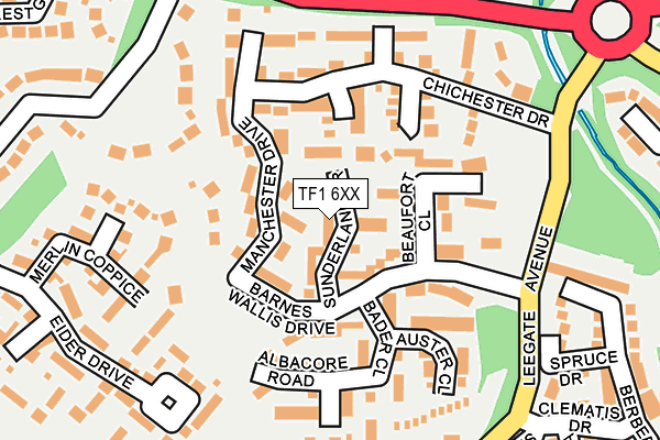 TF1 6XX map - OS OpenMap – Local (Ordnance Survey) TF1 6XX map - OS OpenMap – Local (Ordnance Survey)