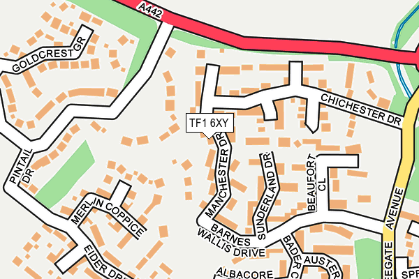 TF1 6XY map - OS OpenMap – Local (Ordnance Survey) TF1 6XY map - OS OpenMap – Local (Ordnance Survey)