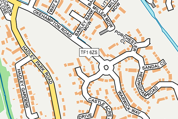 TF1 6ZS map - OS OpenMap – Local (Ordnance Survey) TF1 6ZS map - OS OpenMap – Local (Ordnance Survey)