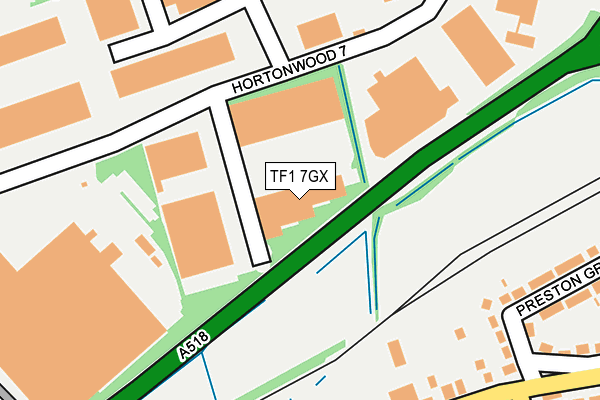 TF1 7GX map - OS OpenMap – Local (Ordnance Survey) TF1 7GX map - OS OpenMap – Local (Ordnance Survey)