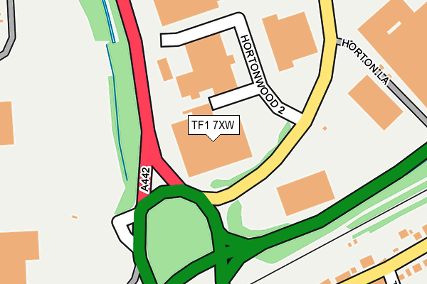TF1 7XW map - OS OpenMap – Local (Ordnance Survey) TF1 7XW map - OS OpenMap – Local (Ordnance Survey)