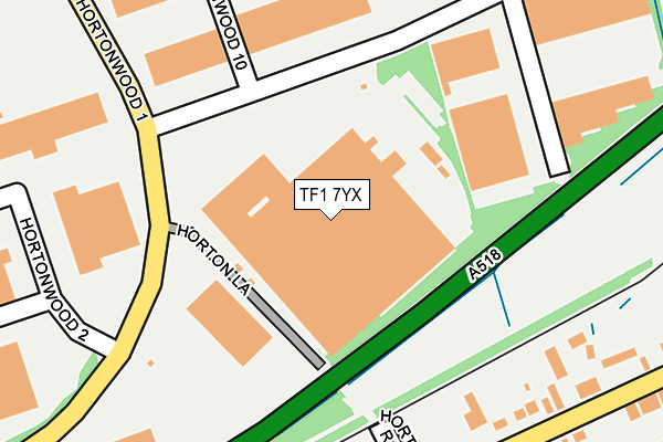 TF1 7YX map - OS OpenMap – Local (Ordnance Survey) TF1 7YX map - OS OpenMap – Local (Ordnance Survey)